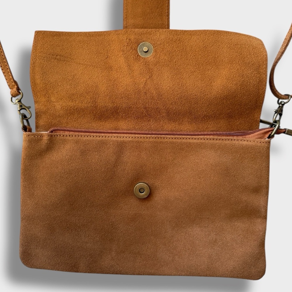 Loowie Suede Buckle Crossbody Bag - Picture 3 of 8